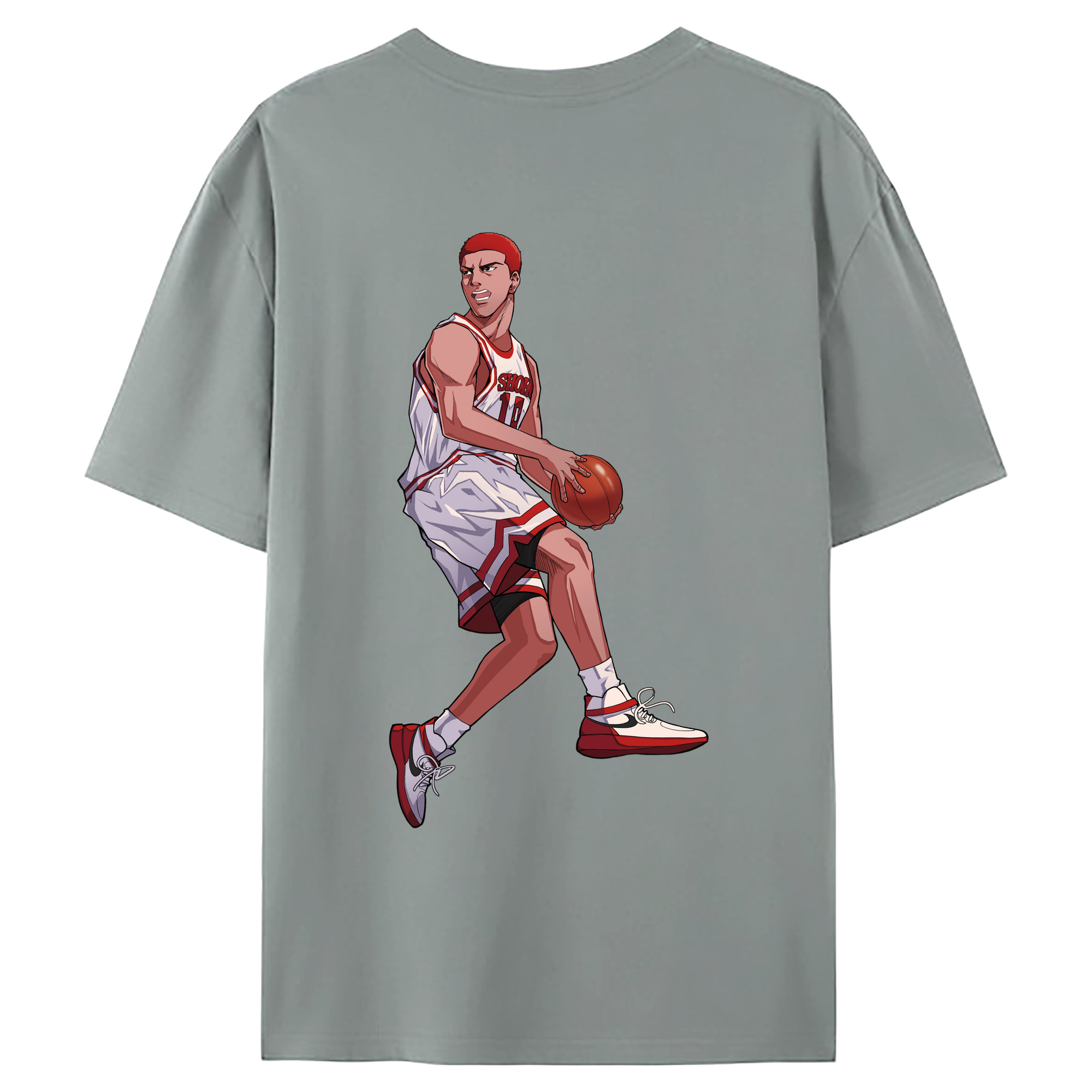 （画像用） SLAM DUNK／スラムダンク 綿100％ メンズ半袖Tシャツ（バックプリント） 通気性
